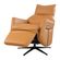 Poltrona de Massagem Reclinavel Descanso Domi Design Couro Natural Camel com Controle Base Ferro -2-